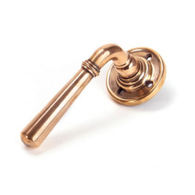 From The Anvil Polished Bronze Newbury Lever on Rose Set - Unsprung