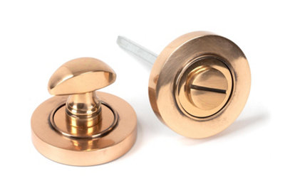 From The Anvil Polished Bronze Round Thumbturn Set (Plain)