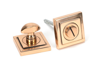 From The Anvil Polished Bronze Round Thumbturn Set (Square)