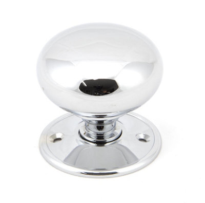 From The Anvil Polished Chrome 57mm Mushroom Mortice/Rim Knob Set