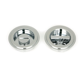 From The Anvil Polished Chrome 60mm Art Deco Round Pull - Privacy Set