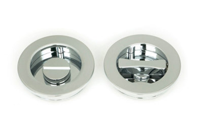 From The Anvil Polished Chrome 60mm Plain Round Pull - Privacy Set