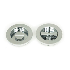 From The Anvil Polished Chrome 60mm Plain Round Pull - Privacy Set