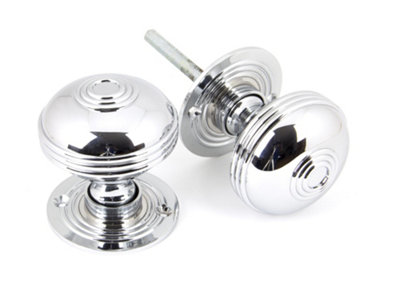 From The Anvil Polished Chrome 63mm Prestbury Mortice/Rim Knob Set