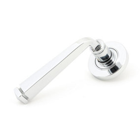 From The Anvil Polished Chrome Avon Round Lever on Rose Set (Plain) - Unsprung