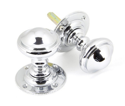 From The Anvil Polished Chrome Brockworth Mortice Knob Set