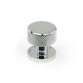 From The Anvil Polished Chrome Brompton Cabinet Knob - 25mm (Plain)