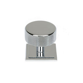 From The Anvil Polished Chrome Brompton Cabinet Knob - 38mm (Square)