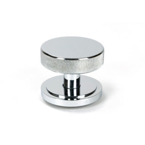 From The Anvil Polished Chrome Brompton Centre Door Knob (Art Deco)