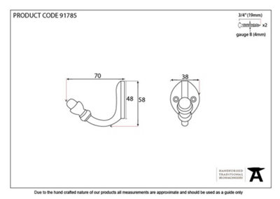 Polished Chrome Celtic Double Robe Hook