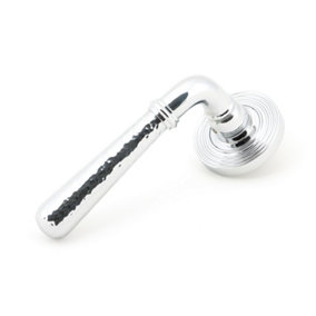 From The Anvil Polished Chrome Hammered Newbury Lever on Rose Set (Beehive) - Unsprung