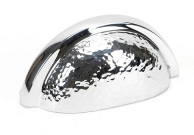 From The Anvil Polished Chrome Hammered Regency Concealed Drawer Pull
