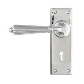 From The Anvil Polished Chrome Hinton Lever Lock Set