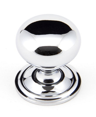 From The Anvil Polished Chrome Mushroom Cabinet Knob 32mm