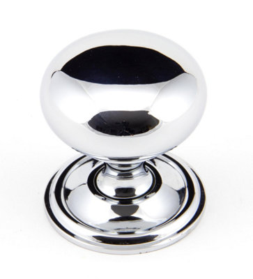 From The Anvil Polished Chrome Mushroom Cabinet Knob 38mm