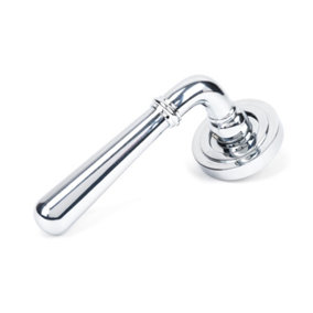 From The Anvil Polished Chrome Newbury Lever on Rose Set (Art Deco) - Unsprung