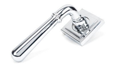 From The Anvil Polished Chrome Newbury Lever on Rose Set (Square) - Unsprung