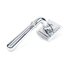 From The Anvil Polished Chrome Newbury Lever on Rose Set (Square) - Unsprung