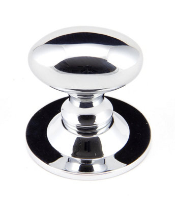 From The Anvil Polished Chrome Oval Cabinet Knob 33mm