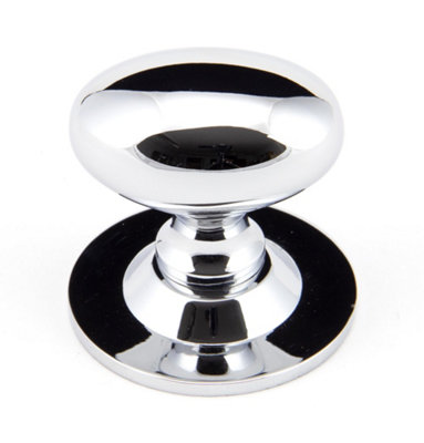 From The Anvil Polished Chrome Oval Cabinet Knob 40mm