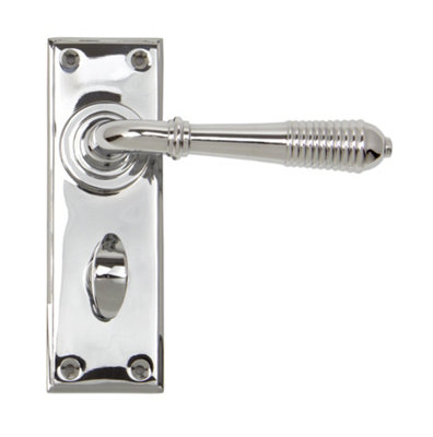 From The Anvil Polished Chrome Reeded Lever Bathroom Set