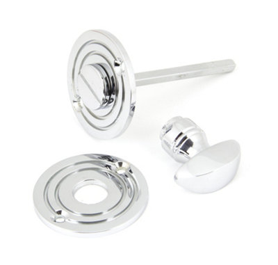 From The Anvil Polished Chrome Round Bathroom Thumbturn