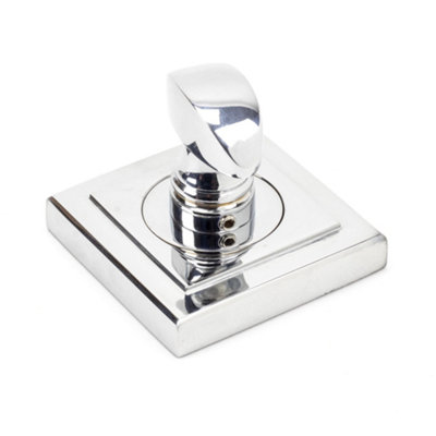 From The Anvil Polished Chrome Round Thumbturn Set (Square)