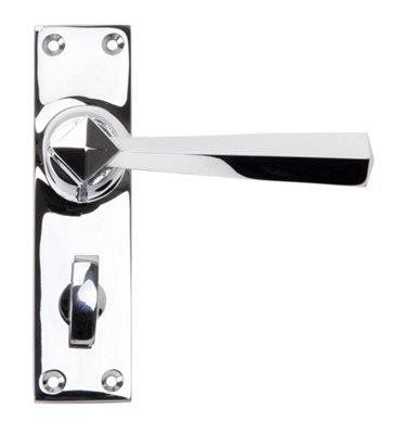 From The Anvil Polished Chrome Straight Lever Bathroom Set