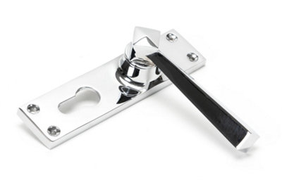 From The Anvil Polished Chrome Straight Lever Euro Lock Set