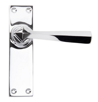 From The Anvil Polished Chrome Straight Lever Latch Set
