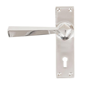 From The Anvil Polished Chrome Straight Lever Lock Set