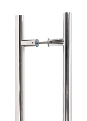 From The Anvil Polished Marine SS (316) 0.6m T Bar Handle B2B Fix 32mm Dia.