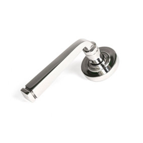 From The Anvil Polished Marine SS (316) Avon Round Lever on Rose Set (Plain)