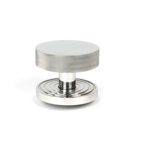 From The Anvil Polished Marine SS (316) Brompton Centre Door Knob (Beehive)