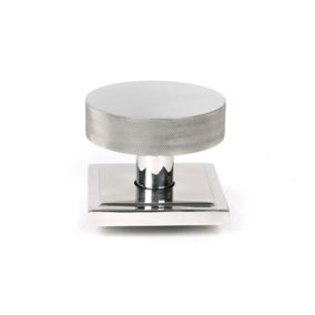 From The Anvil Polished Marine SS (316) Brompton Centre Door Knob (Square)