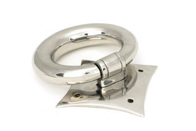 From The Anvil Polished Marine SS (316) Ring Door Knocker