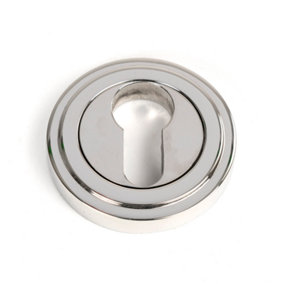 From The Anvil Polished Marine SS (316) Round Euro Escutcheon (Art Deco)