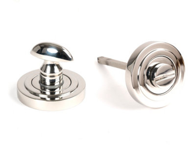 From The Anvil Polished Marine SS (316) Round Thumbturn Set (Art Deco)