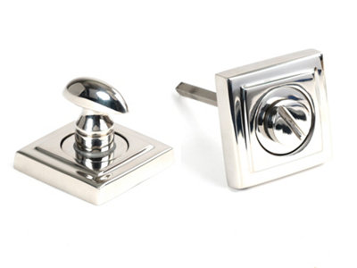 From The Anvil Polished Marine SS (316) Round Thumbturn Set (Square)