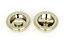 From The Anvil Polished Nickel 60mm Art Deco Round Pull - Privacy Set