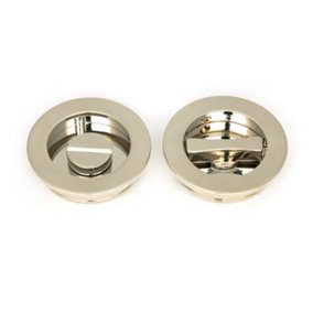 From The Anvil Polished Nickel 60mm Plain Round Pull - Privacy Set