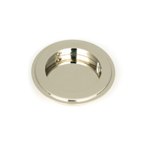 From The Anvil Polished Nickel 75mm Art Deco Round Pull