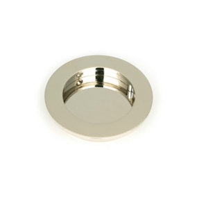 From The Anvil Polished Nickel 75mm Plain Round Pull
