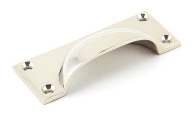 From The Anvil Polished Nickel Art Deco Drawer Pull