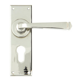 From The Anvil Polished Nickel Avon Lever Euro Lock Set