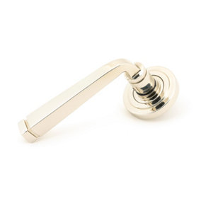 From The Anvil Polished Nickel Avon Round Lever on Rose Set (Art Deco) - Unsprung