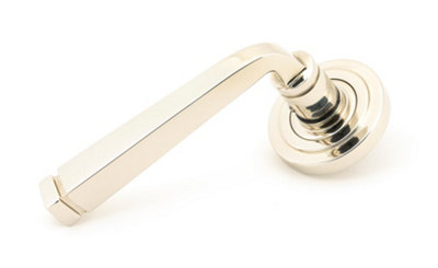 From The Anvil Polished Nickel Avon Round Lever on Rose Set (Art Deco)