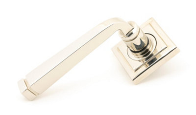 From The Anvil Polished Nickel Avon Round Lever on Rose Set (Square) - Unsprung