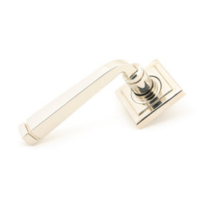 From The Anvil Polished Nickel Avon Round Lever on Rose Set (Square) - Unsprung