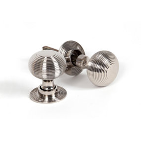 From The Anvil Polished Nickel Beehive Mortice/Rim Knob Set